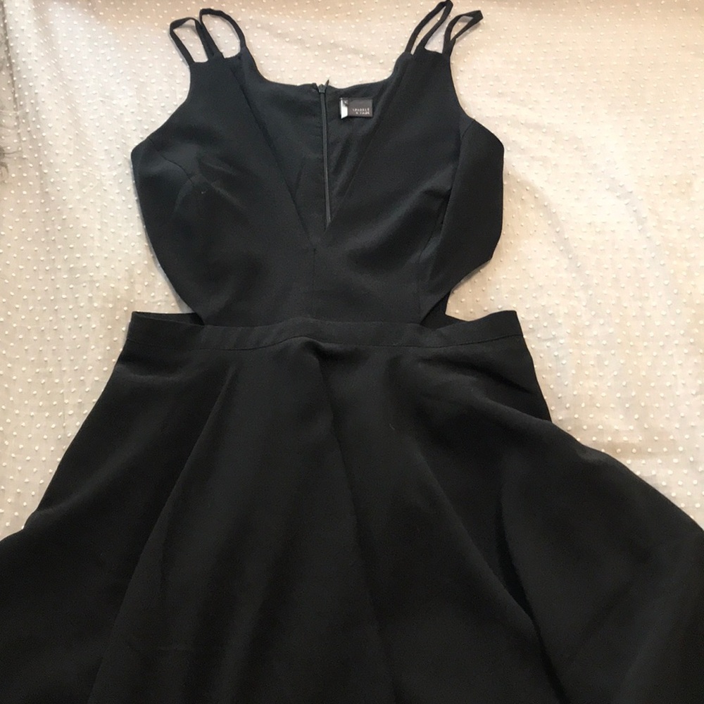 Sparkle and Fade black cutout dress